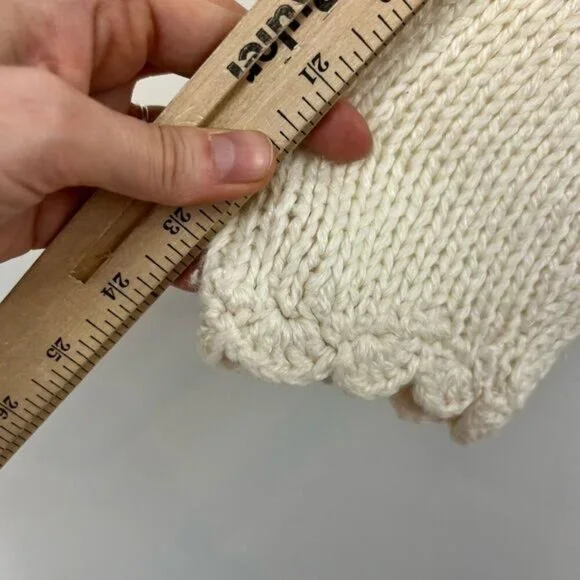 90s Brand New Next Issue Womens Medium Ramie Blend Granny Square Sweater Cottage - Picture 10 of 15